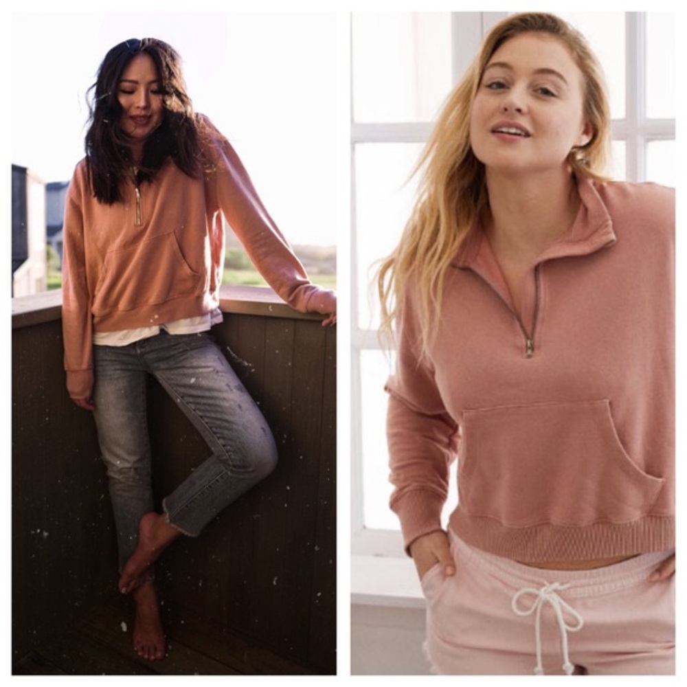 American Eagle Aerie quarter zip beach fleece